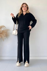 Zipper High-neck Drop-shoulder Tracksuit