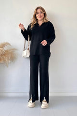 Zipper High-neck Drop-shoulder Tracksuit