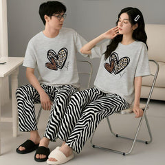 Matching Couple Nightwear Set (Hearted)