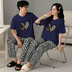 Matching Couple Nightwear Set (Hearted)