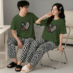 Matching Couple Nightwear Set (Hearted)