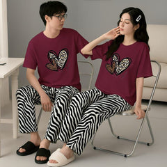 Matching Couple Nightwear Set (Hearted)