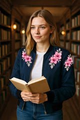 Ladies Bomber Stylish Zipper Jacket