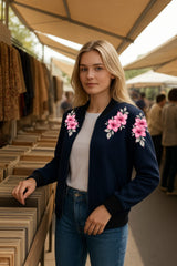 Ladies Bomber Stylish Zipper Jacket