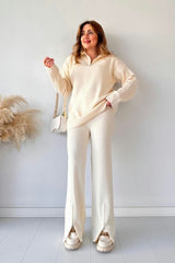 Zipper High-neck Drop-shoulder Tracksuit