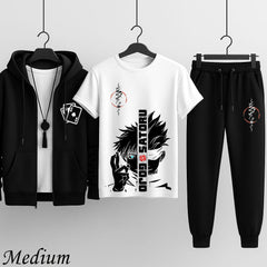 Premium Hooded Zipper Tracksuit – Pack of 3 (Colors Available)