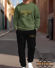 Green Tracksuit with Unique Designs