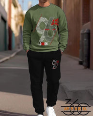 Green Tracksuit with Unique Designs