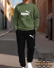 Green Tracksuit with Unique Designs