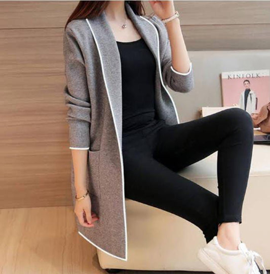 Casual Long Fleece Coat for Women