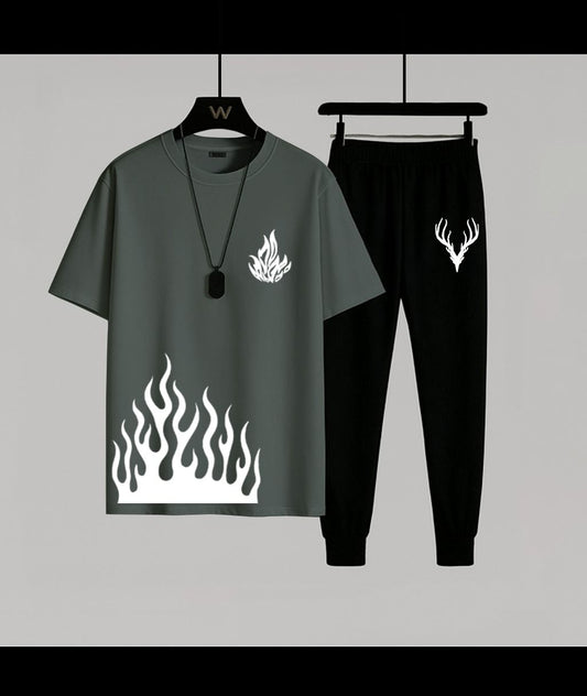 Flame printed tracksuit ( Design 2)