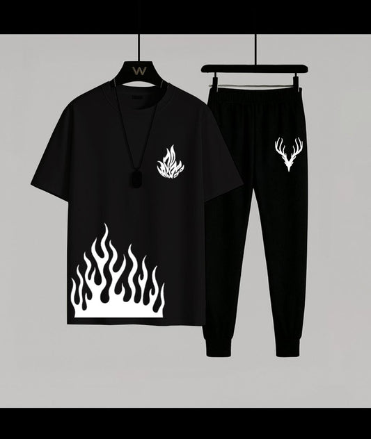 Flame printed tracksuit ( Design 2)