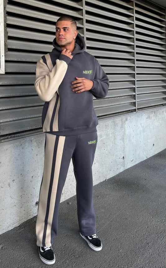 Contrast Panel Winter Tracksuit – Bold Style, Cozy Warmth