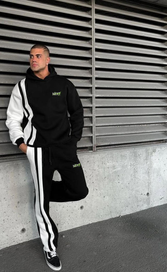 Contrast Panel Winter Tracksuit – Bold Style, Cozy Warmth